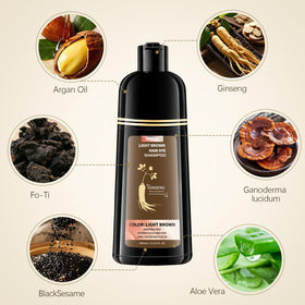 GRYFOX close-up label highlighting botanical ingredients for gentle hair nourishment