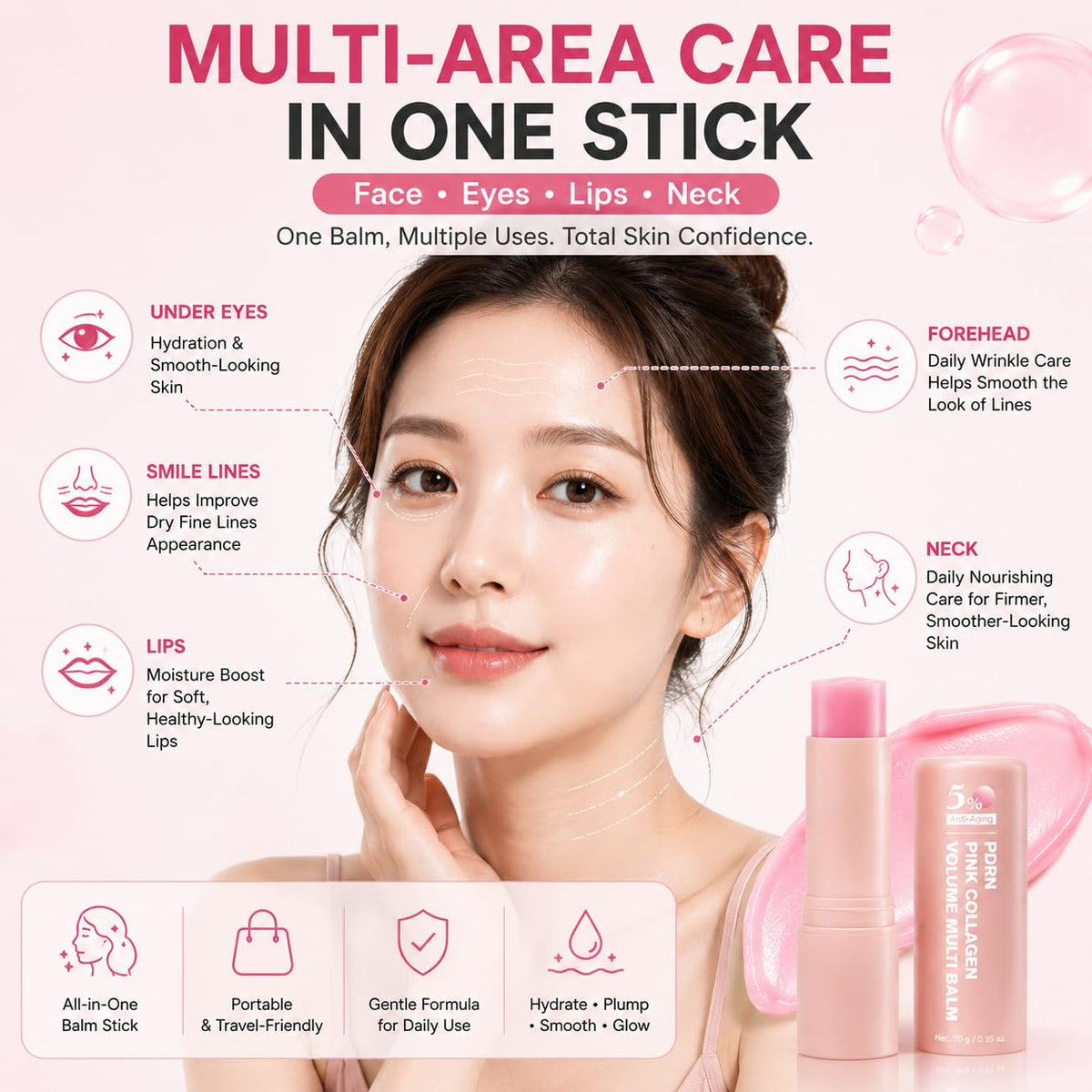 gtalmp applying balm under-eye to soften fine lines and hydrate delicate skin