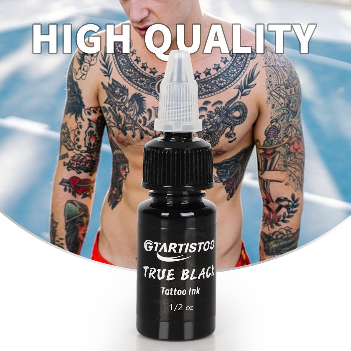 GTARTISTOO bottle top and cap detail for leak-proof handling benefit