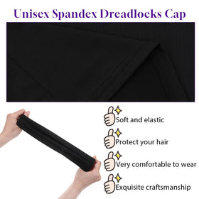 guduling cap stretched on hand demonstrating elastic fit and size