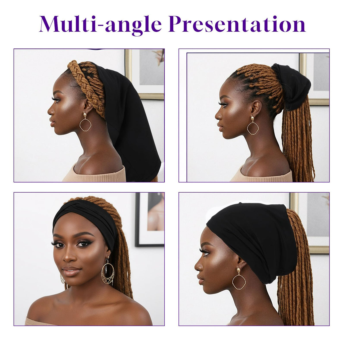 guduling four caps laid flat showing set quantity and durable fabric