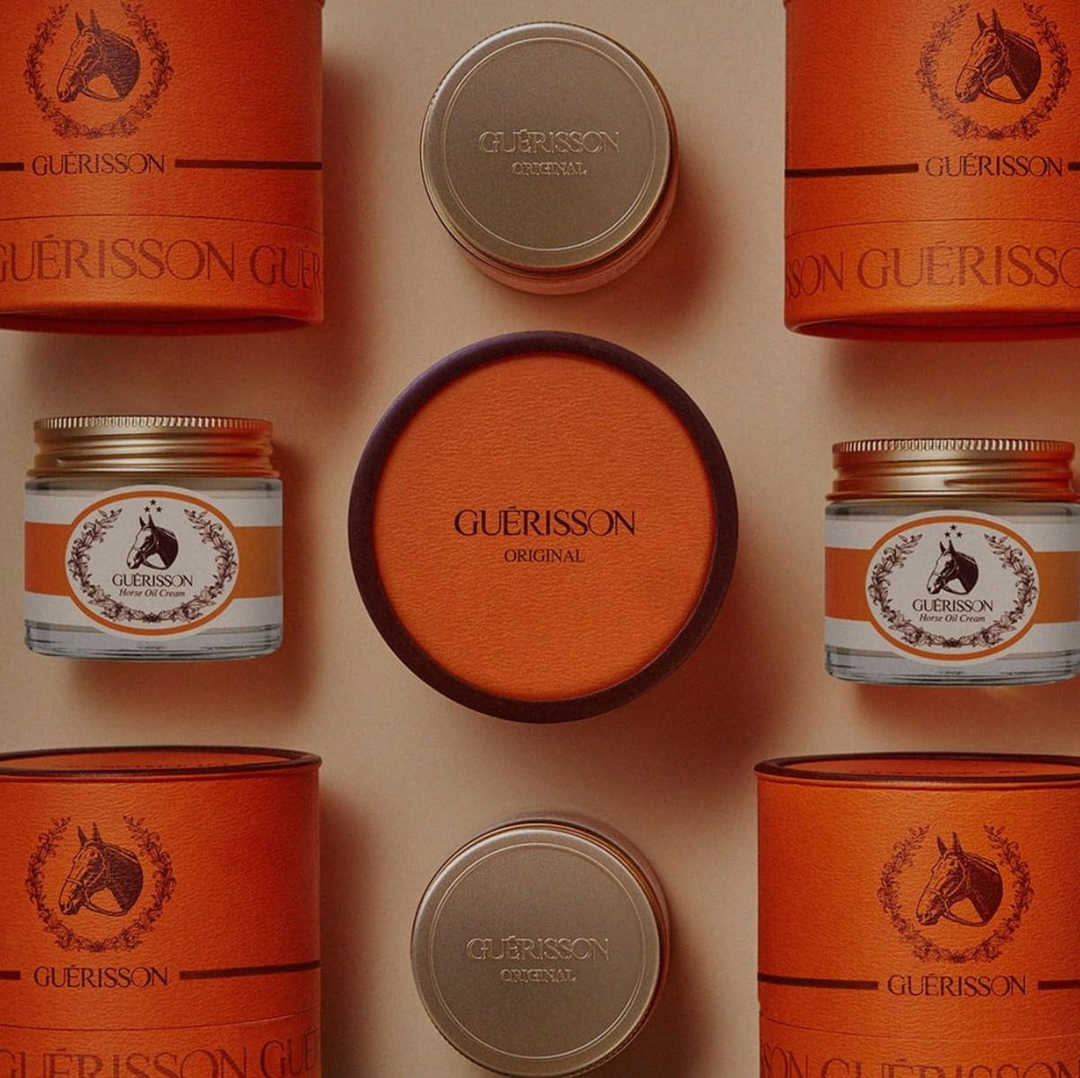 GUERISSON on bathroom shelf styled with skincare for everyday routine inspiration