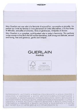 Guerlain Mon Guerlain displayed in boudoir setting suggesting luxurious daily use