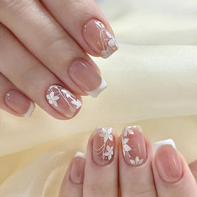 GUFUGU before and after comparison demonstrating quick transformation with press-on nails