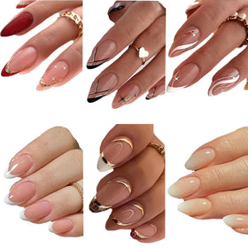GUFUGU front packaging showing full 144-piece French-tip kit and organized box benefit convenience