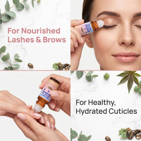 guluxly roller smoothing oil onto cuticles to hydrate nails and prevent dryness