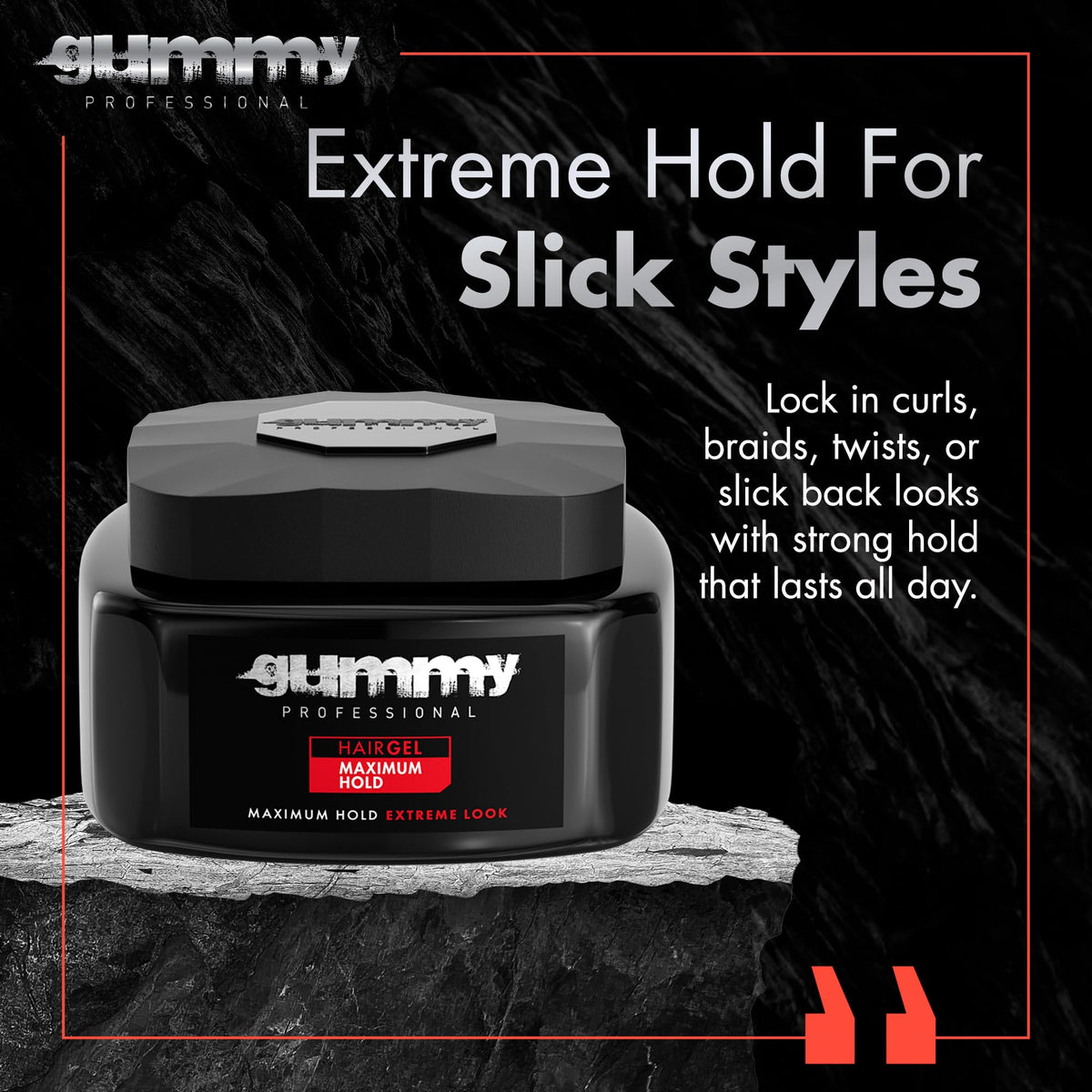 Gummy clear gel texture close-up highlights smooth spreadability benefit