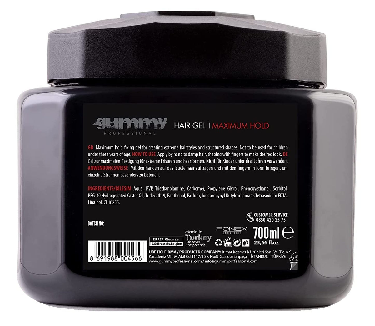 Gummy close-up gel texture clear sheen demonstrating smooth non-flaking finish