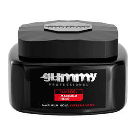 Gummy front 500ml bottle showing label and maximum hold benefit