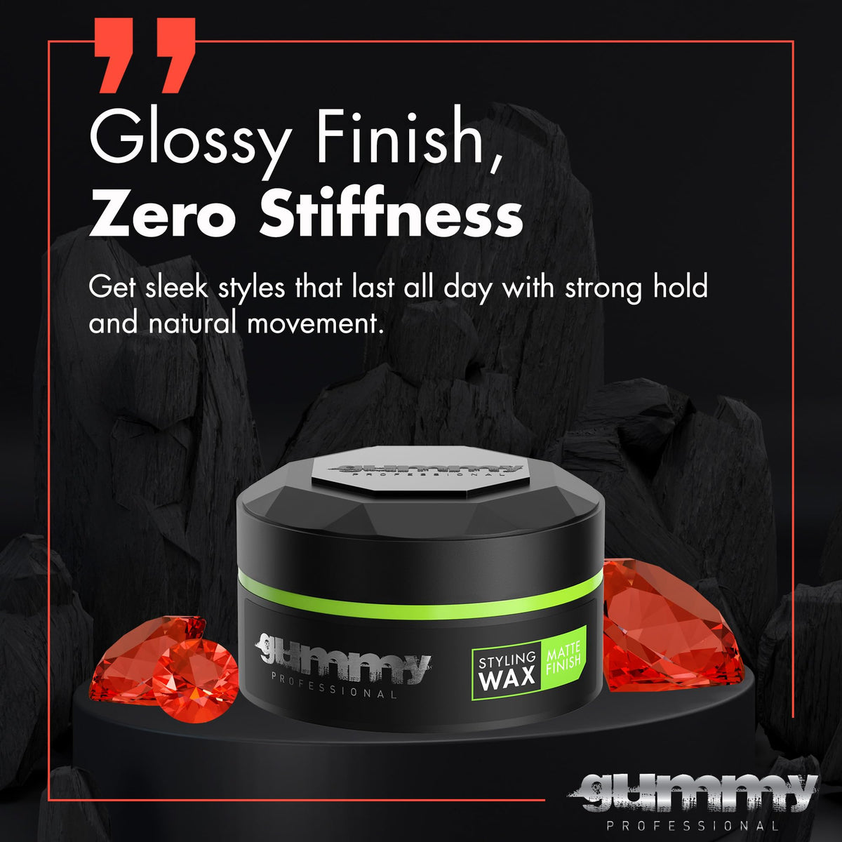 Gummy label and ingredients panel indicating professional formulation benefits