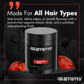 Gummy on model with defined curls showing frizz control and shine