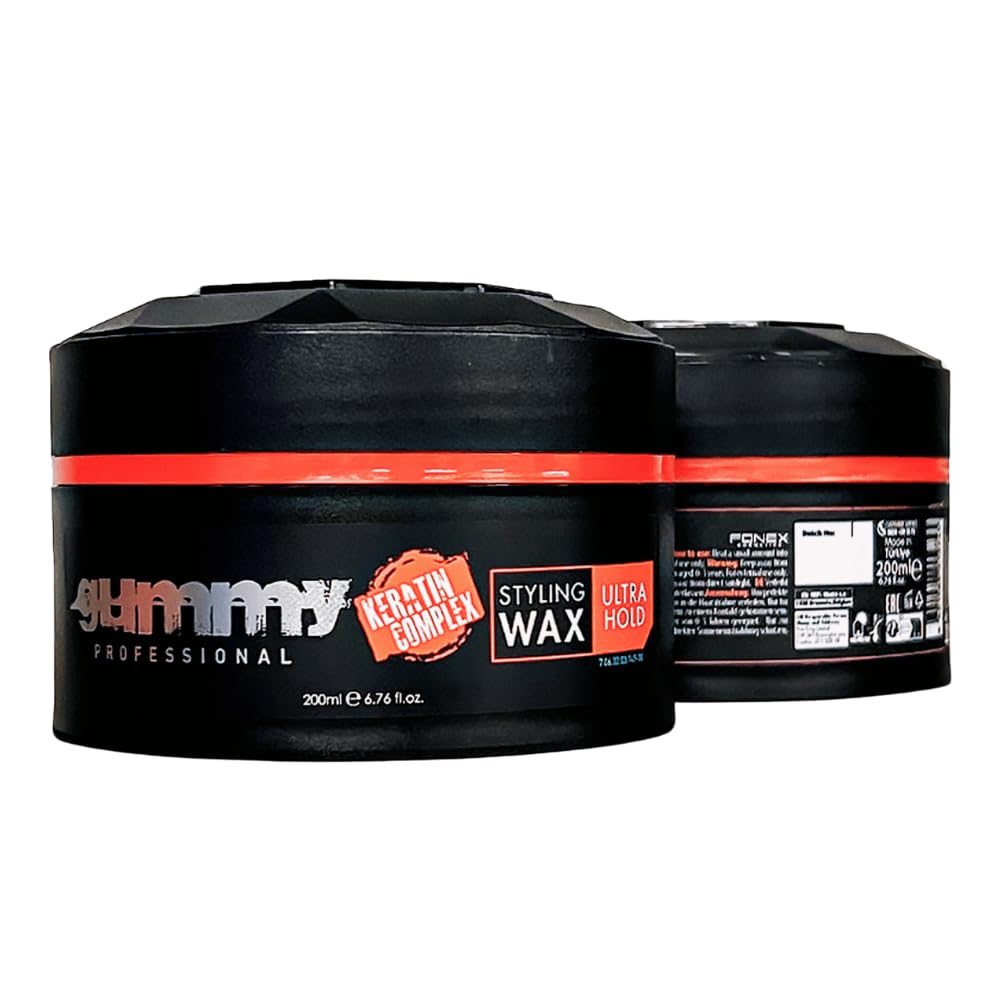 Gummy jar on barber station with tools, professional styling benefit