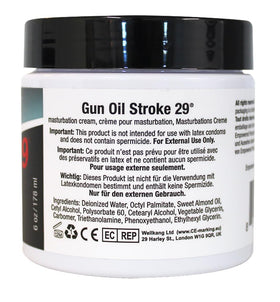 Gun Oil close-up of cream texture highlighting thick, non-greasy glide and moisturising feel