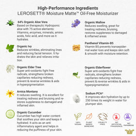 Gunilla LEROSETT ingredients label highlighting aloe-first formulation and transparency