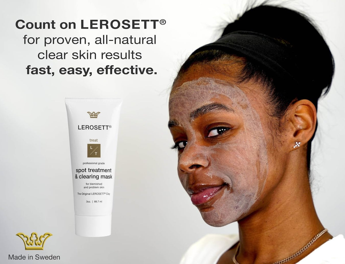 Gunilla Of Sweden LEROSETT spot treatment on nose showing targeted oil control