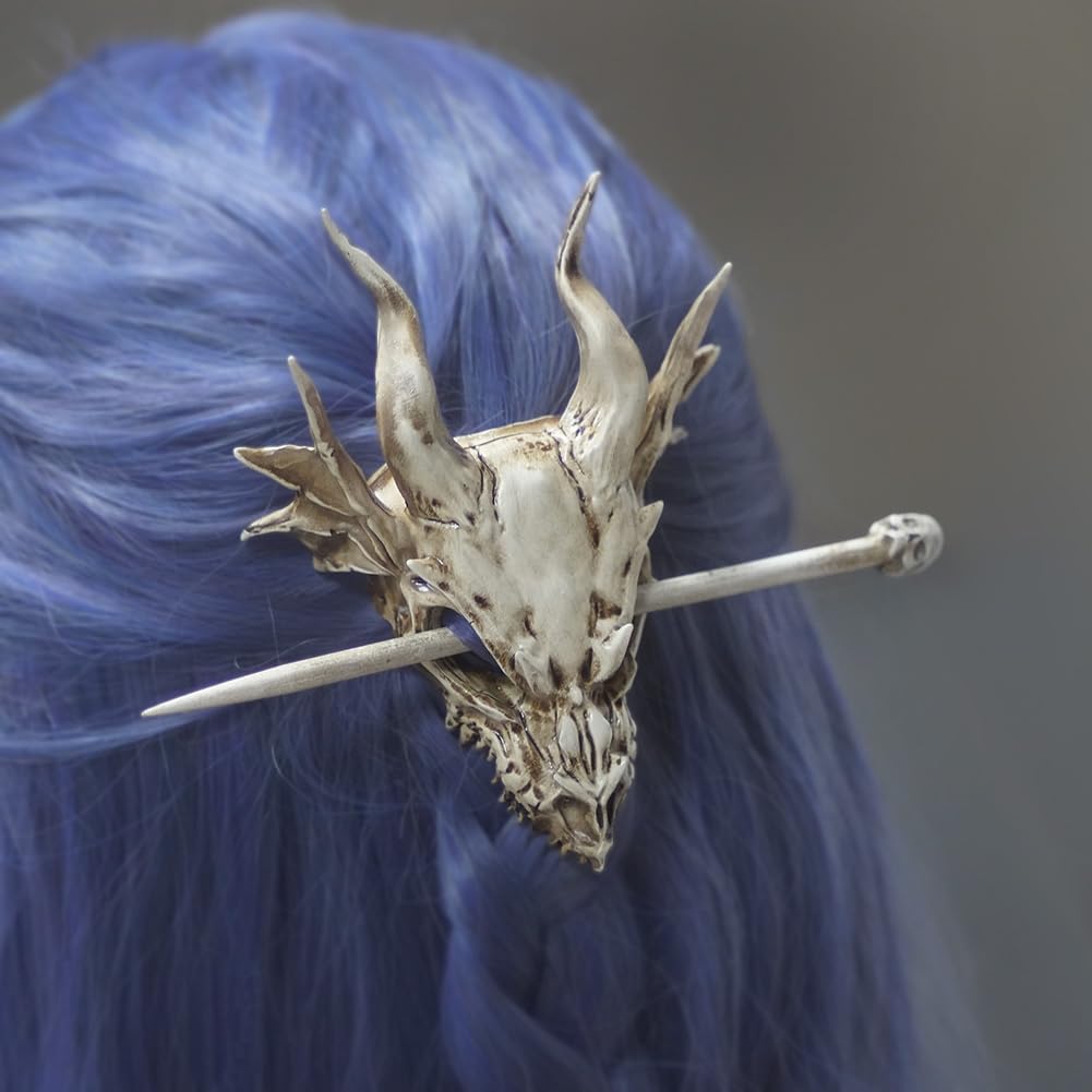 GuoShuang dragon skull lifestyle styling on model for cosplay and everyday looks