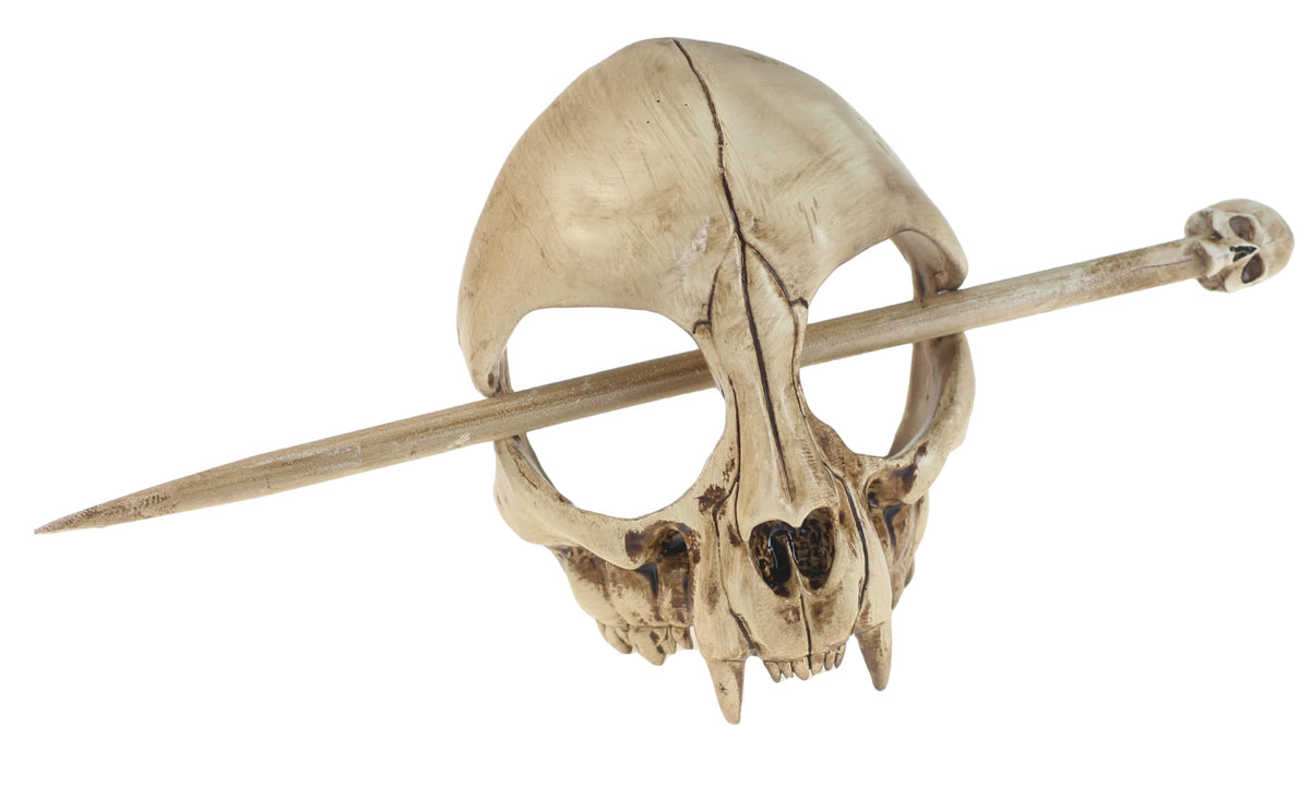 GuoShuang resin stick closeup showing match to skull and secure hold for updos