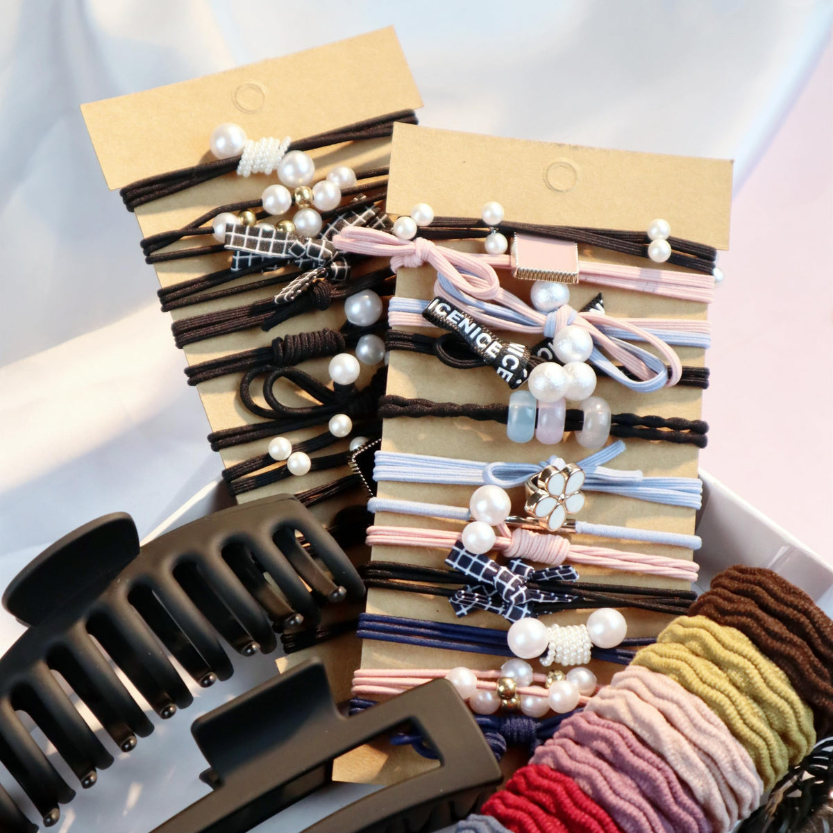 GUOXI hairbands stacked view showing comfortable grip and variety