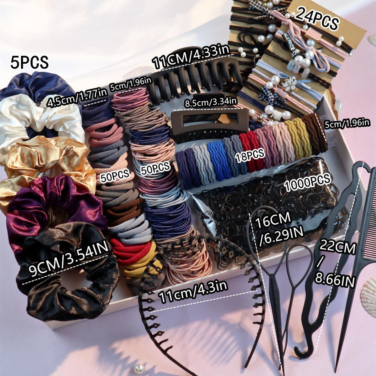 GUOXI scrunchie close-up texture highlighting gentle hair protection