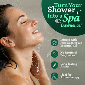 GuruNanda single tablet close-up highlighting texture and easy use in showers