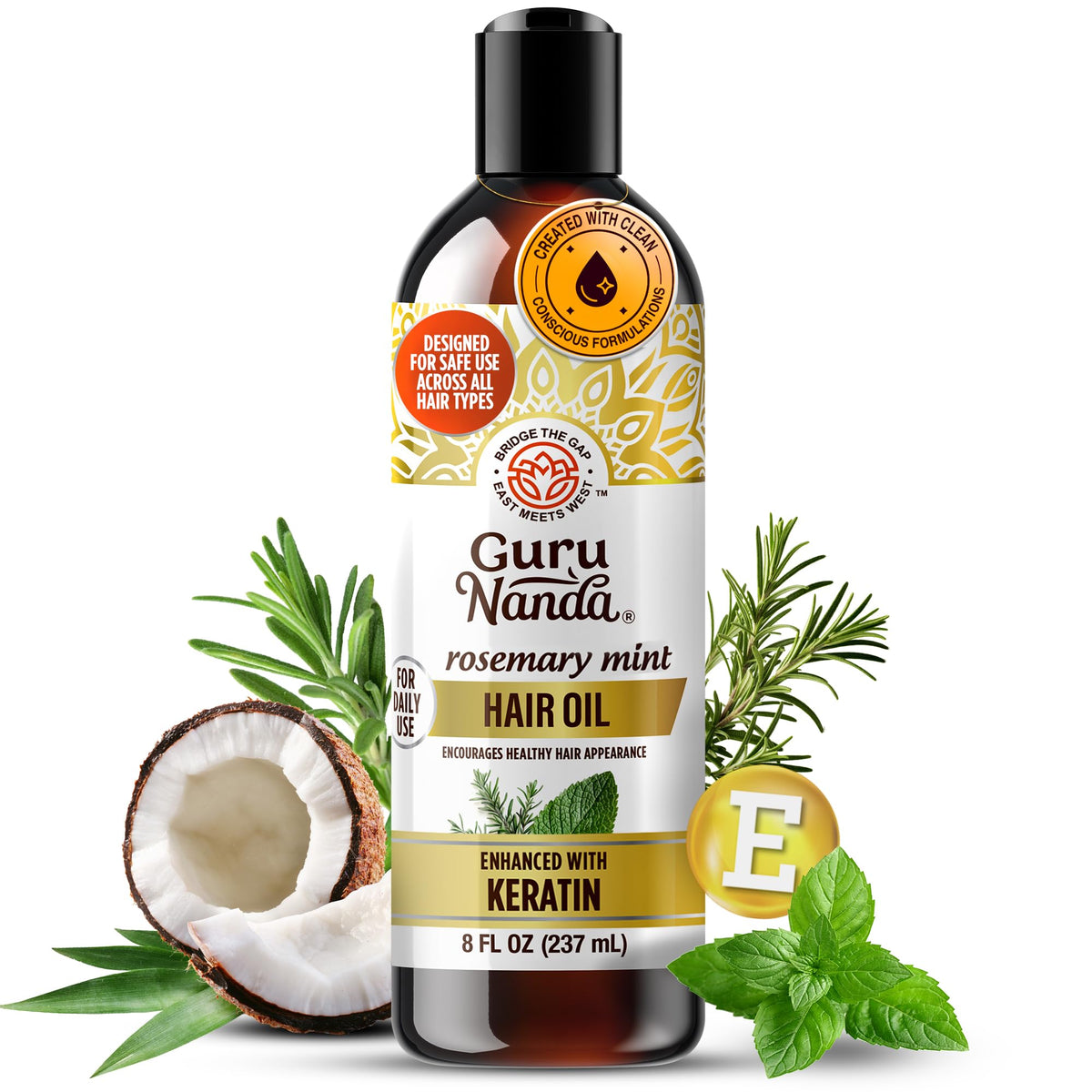 GuruNanda front bottle shot showing product and label for clear recognition