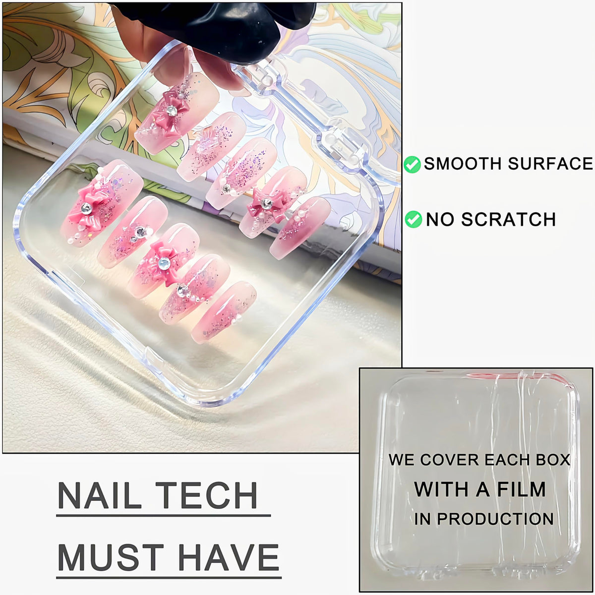 GUXACU double-sided tape pack laid out for secure mounting of nail sets