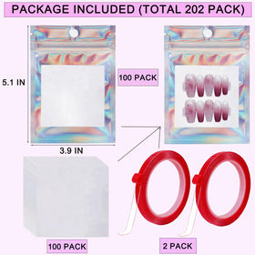 GUXACU white display card with press-on nails for neat presentation