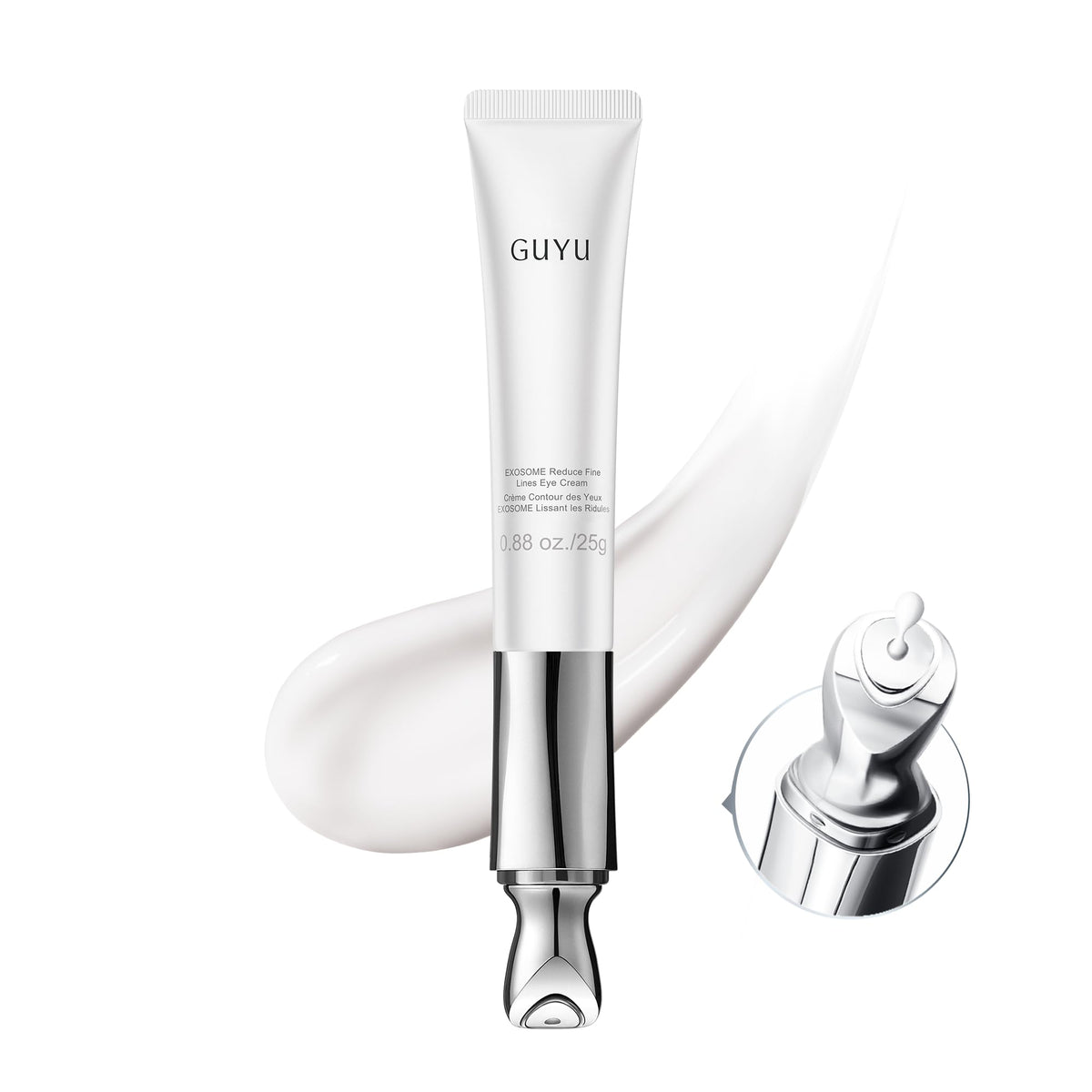 GUYU front packaging showing compact electric eye cream for firming