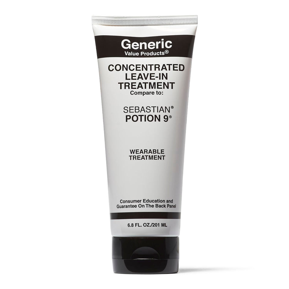 GVP concentrated leave-in front bottle showing label and size, quick hydration benefit
