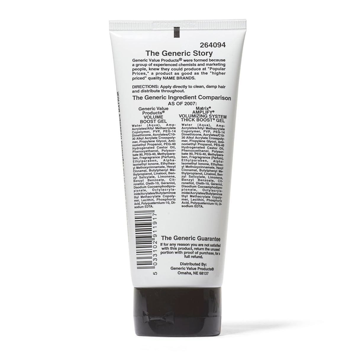 Generic Value Products gel being applied to roots to add lift and lightweight volume