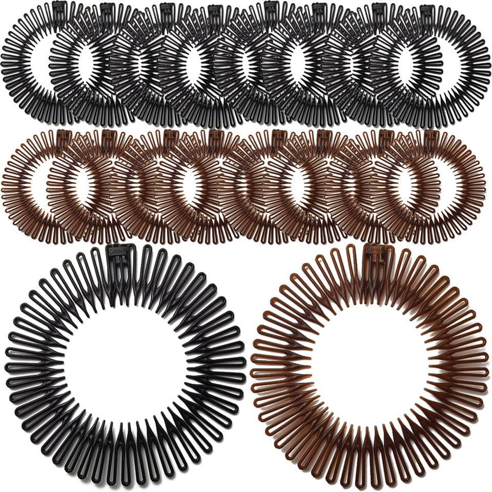 GXXMEI front view of 20-pack headbands showing compact packaging and ready-to-use convenience