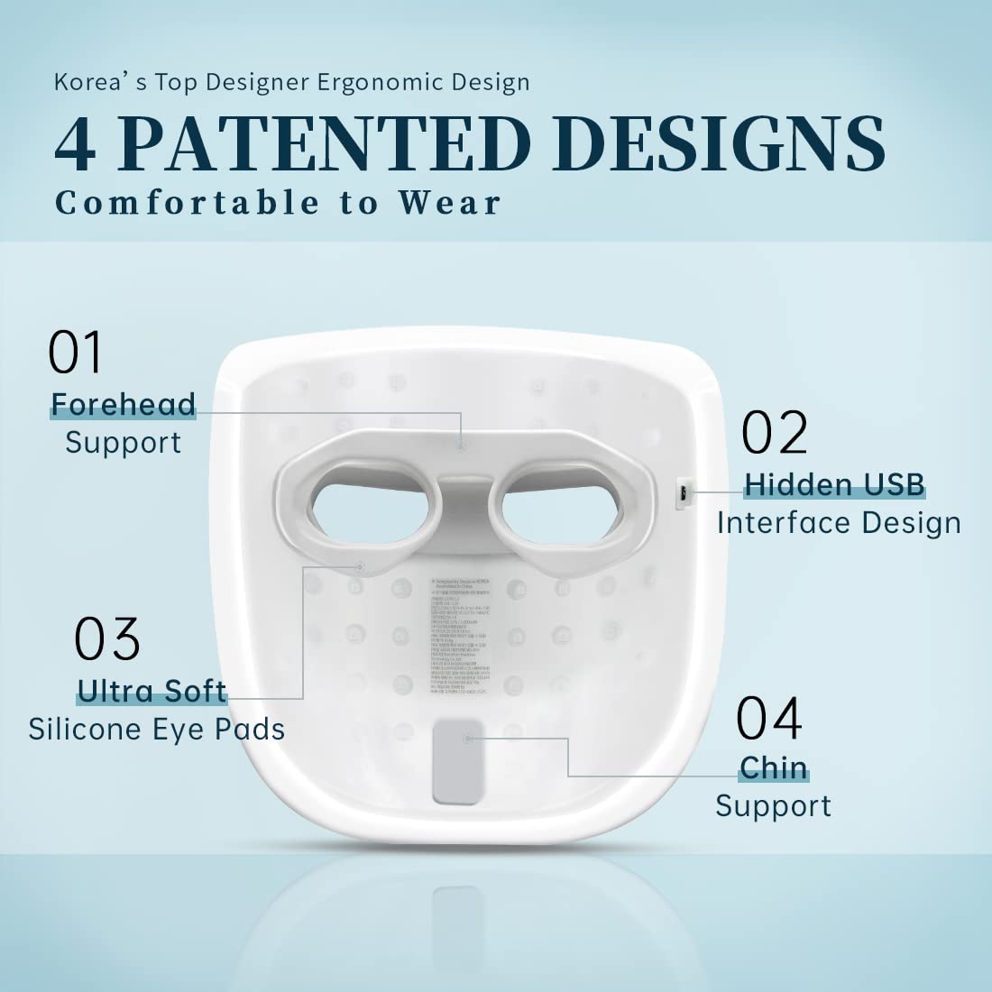 GYH adjustable chin pad highlighted for secure fit and personalized comfort