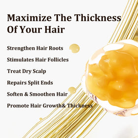 Gypsophila Batana Oil visual scale showing improved hair texture