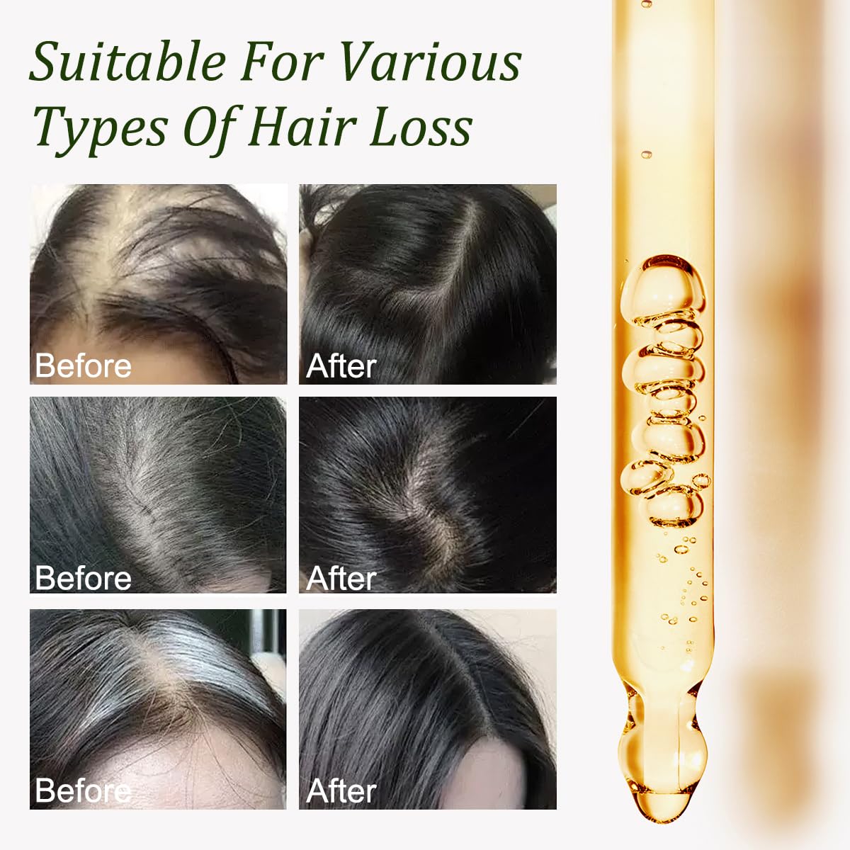 Gypsophila Batana Oil smoothing a hair strand to reduce split ends