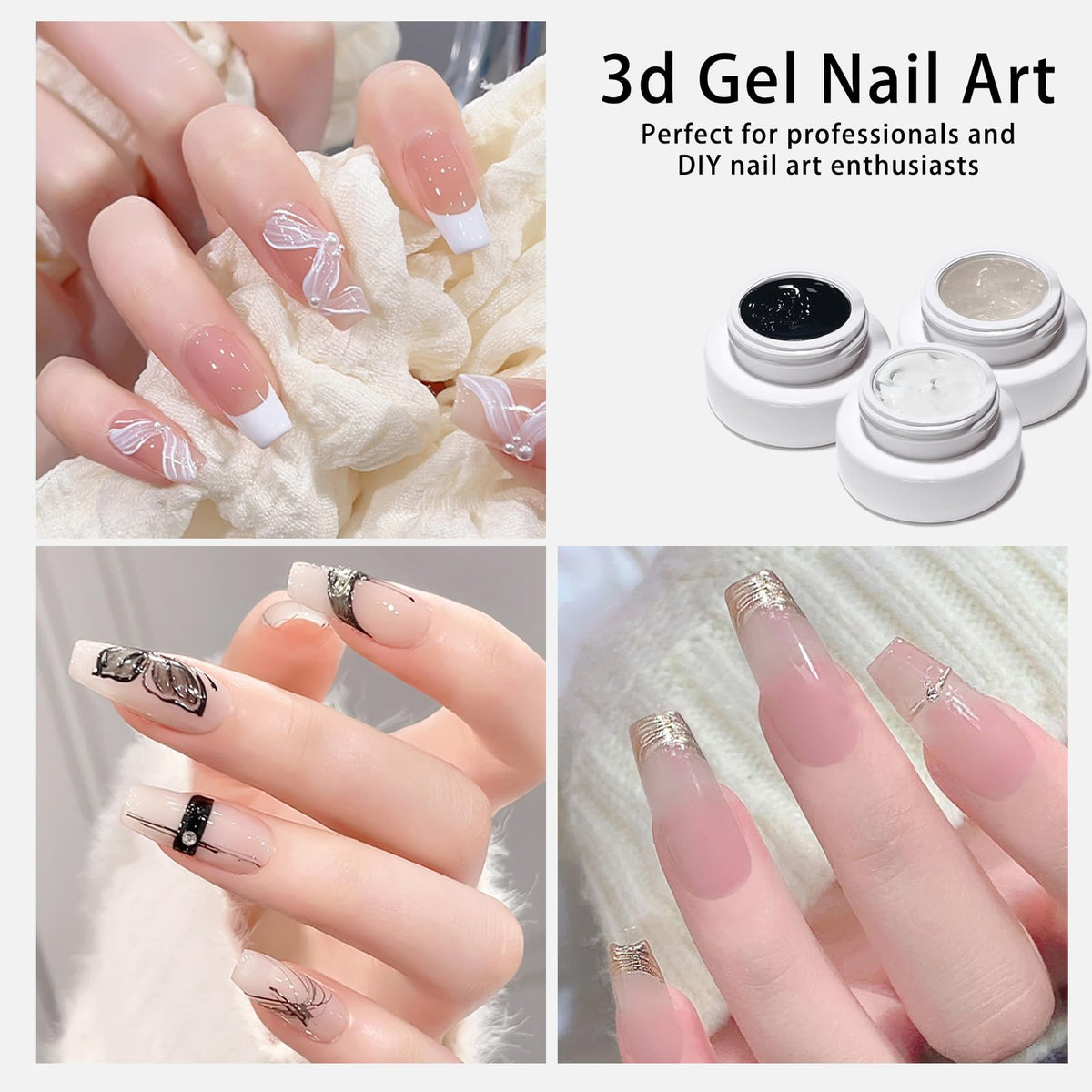 Gyraolvant clear gel being shaped with a nail art tool for precise detail