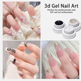 Gyraolvant clear gel being shaped with a nail art tool for precise detail