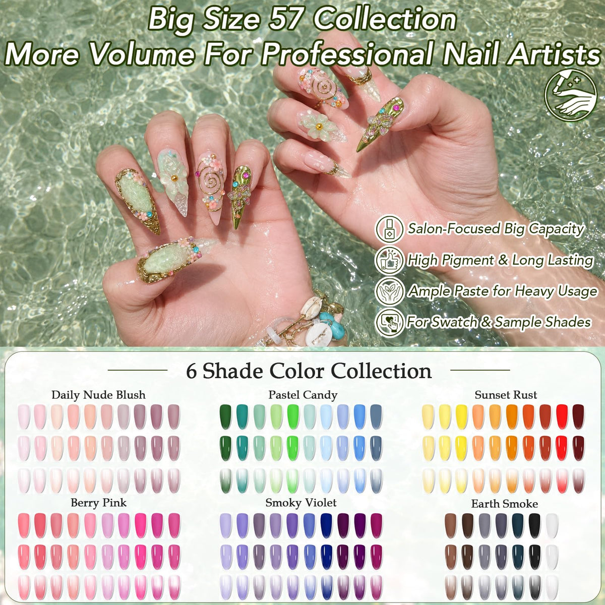 GZIXBDA color swatches closeup displaying vibrant shades for precise selection and smooth blends
