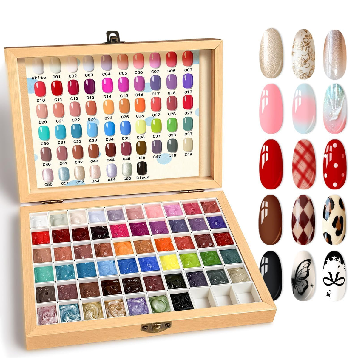 GZIXBDA front packaging showing full 57-color kit and tools for convenience