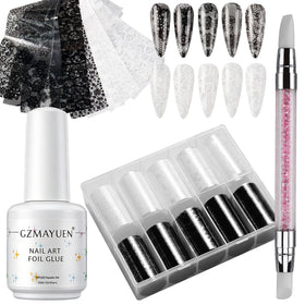 GZMAYUEN front packaging showing foil gel set and included foils for creative results