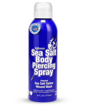 H2Ocean front bottle showing label and 6 oz size for convenient aftercare