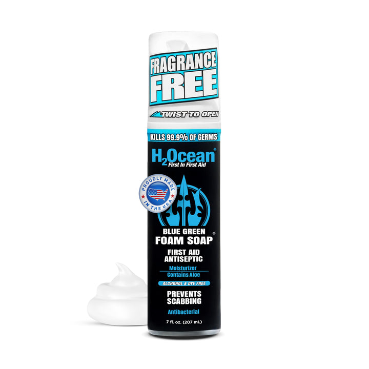 H2Ocean foam soap front packaging showing bottle and branding for clear identification