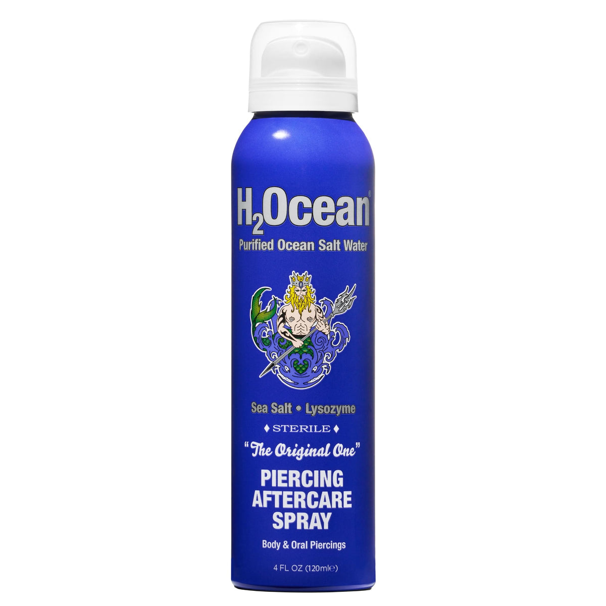H2Ocean front 4oz bottle showing label and benefit of gentle cleaning