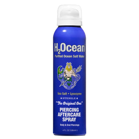 H2Ocean front 4oz bottle showing label and benefit of gentle cleaning