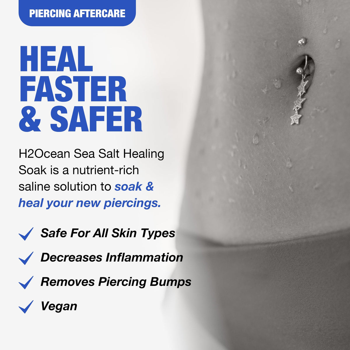 H2Ocean label close-up highlighting sea salt formula and usage directions