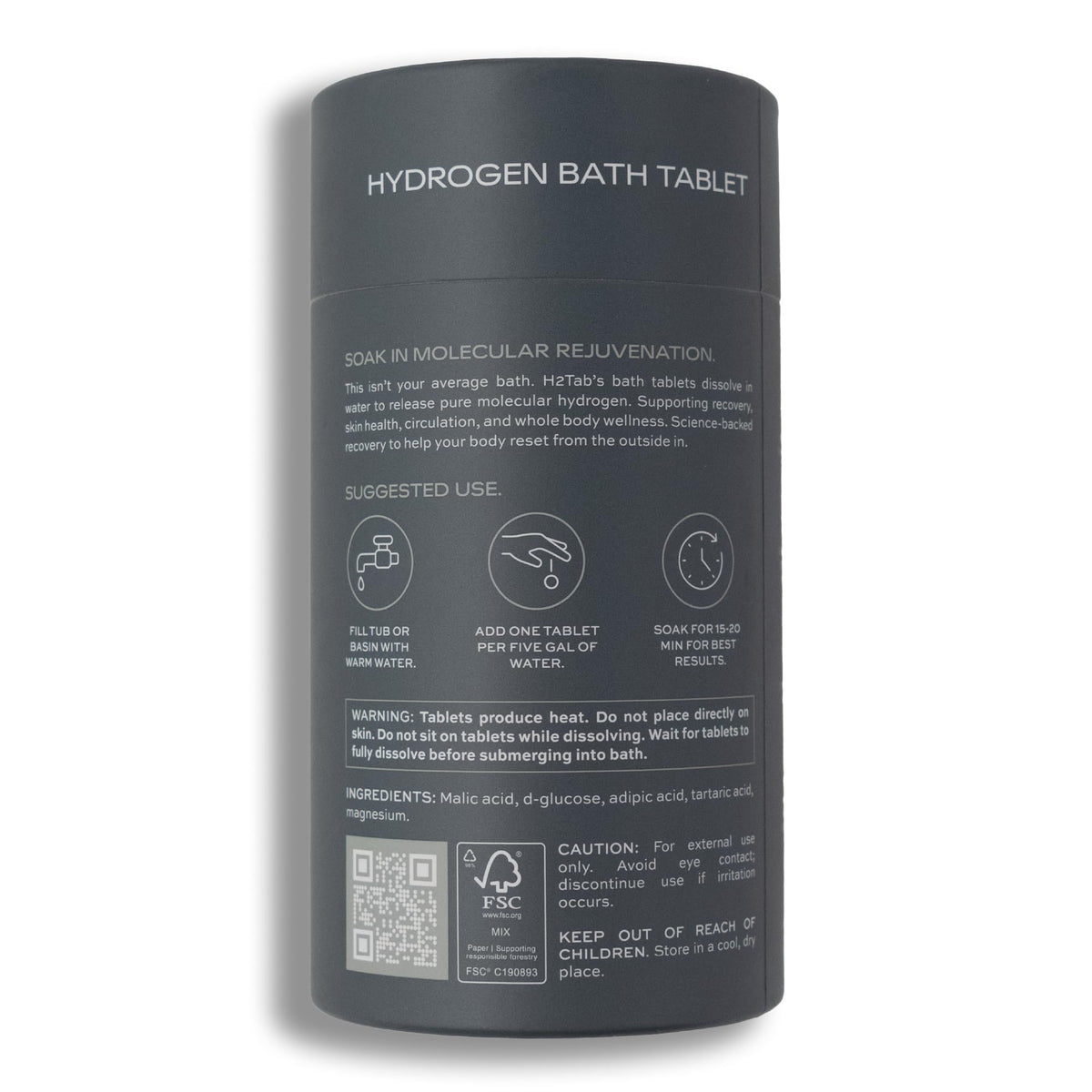 H2TAB lifestyle bathroom scene showing relaxing soak and at-home recovery advantage