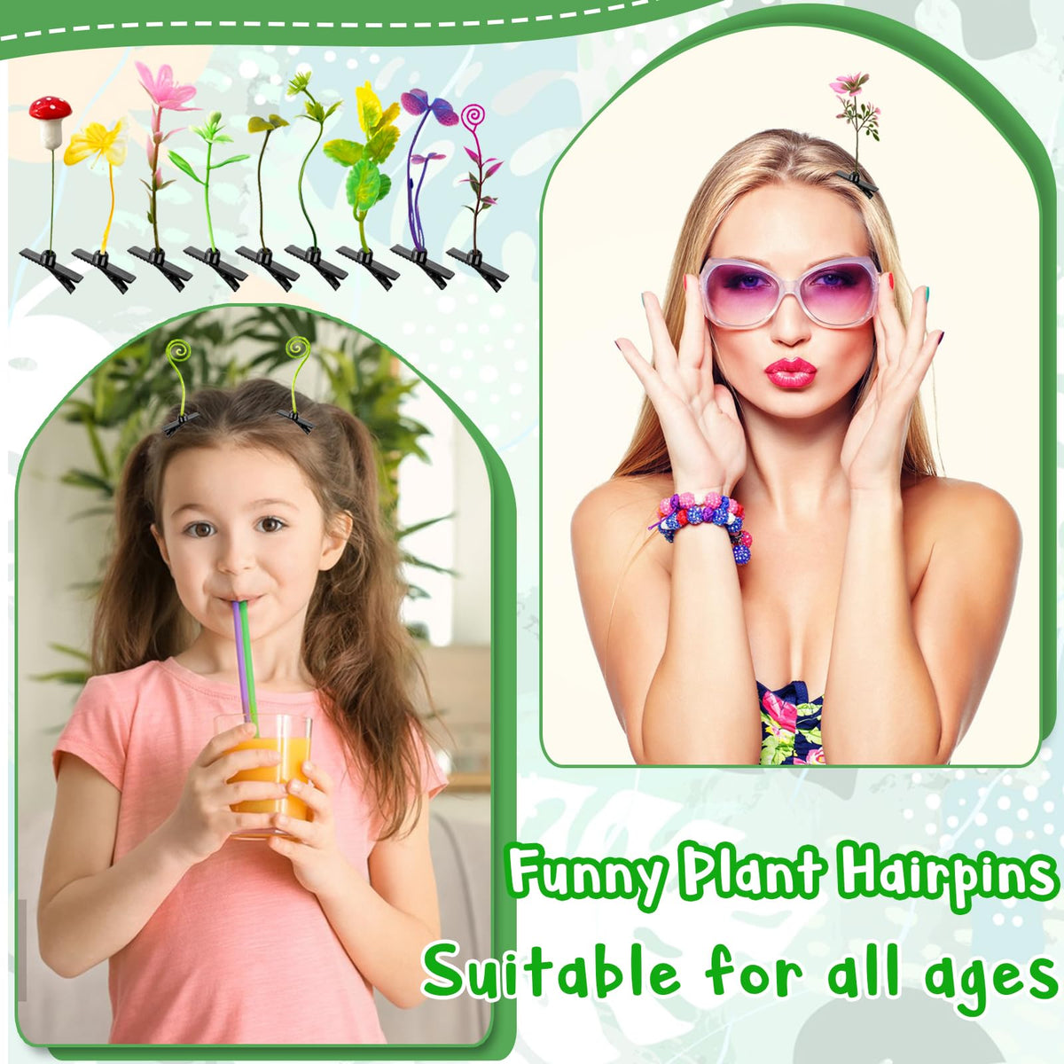 Haawooky clip in hair side profile demonstrating secure hold and cute accent