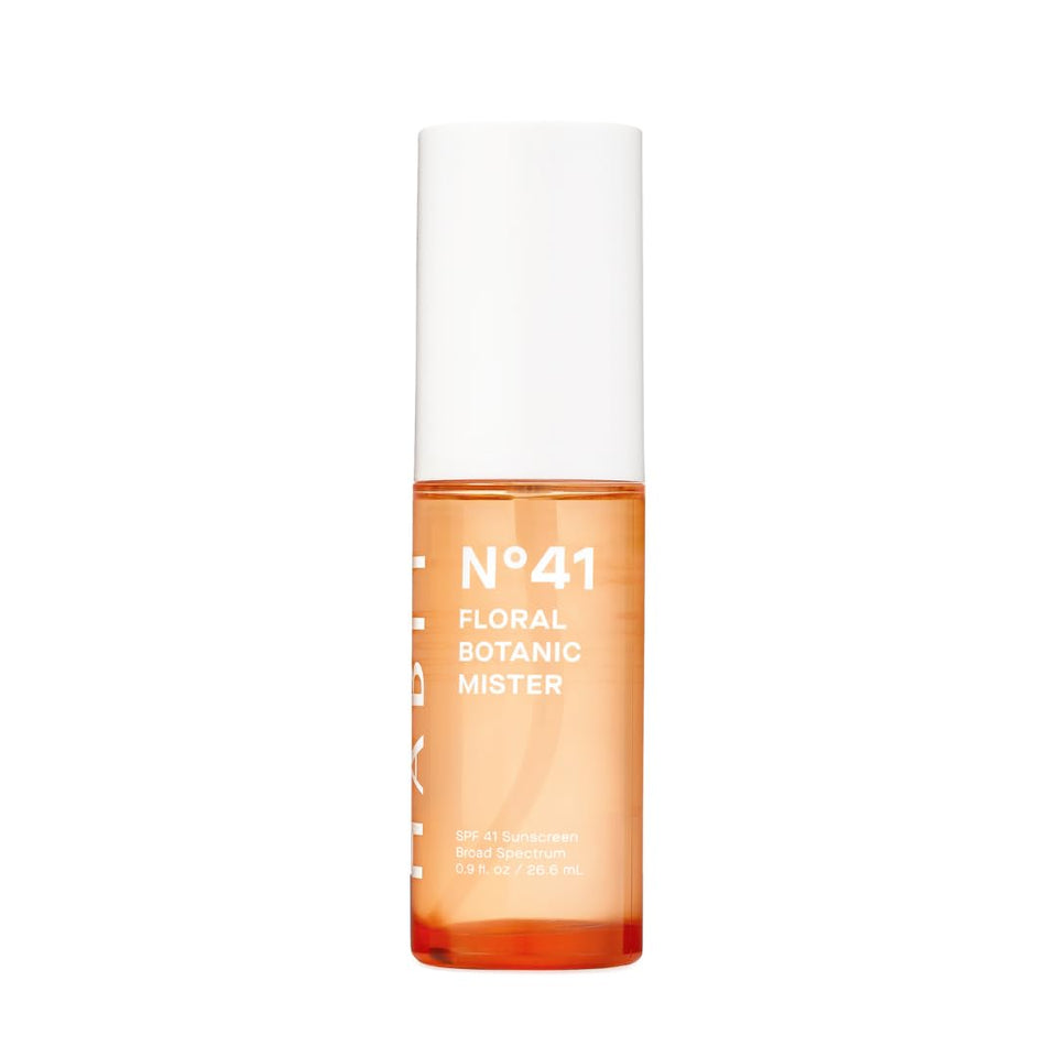 HABIT N°41 front bottle showing compact travel-friendly design and SPF benefit