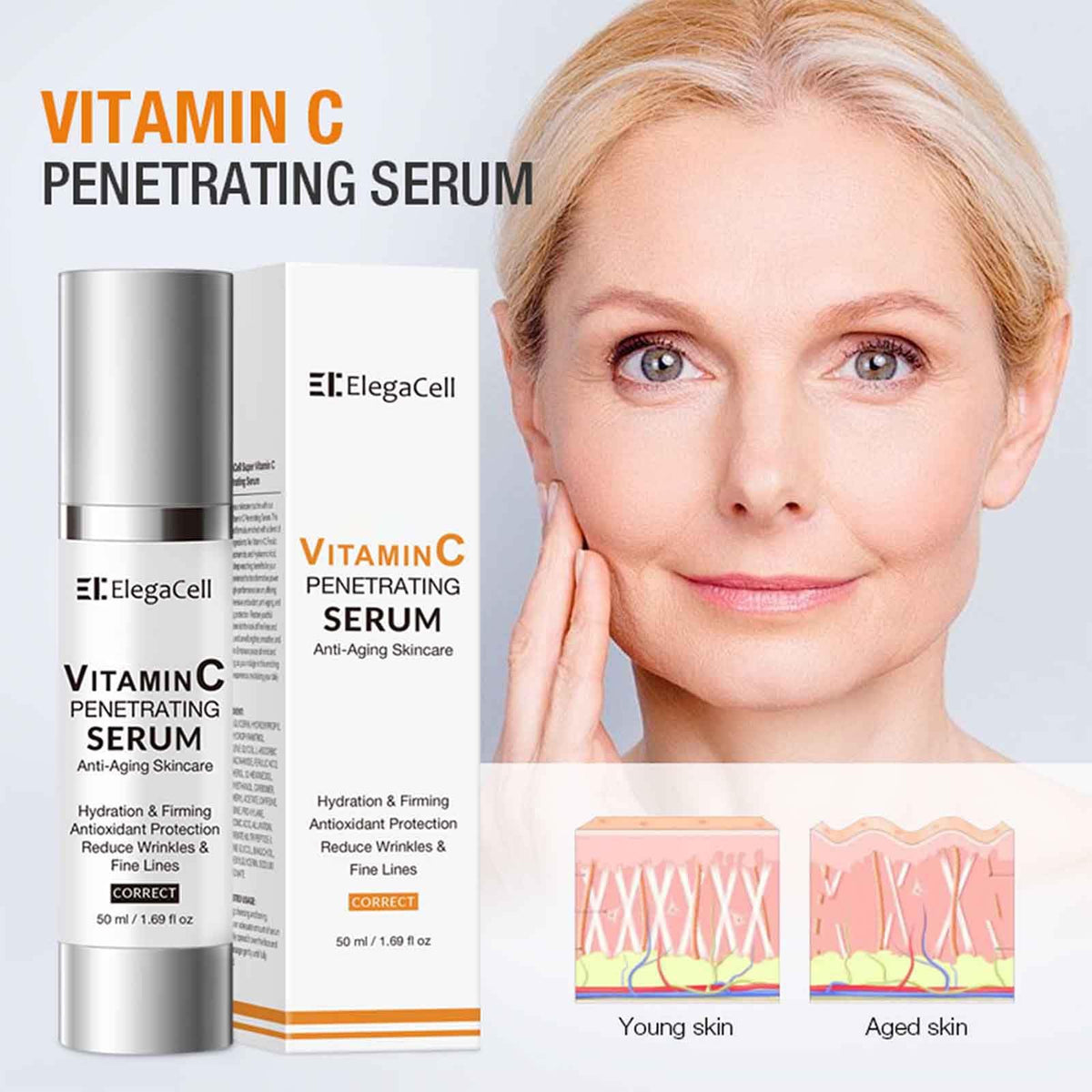 HACIRFE lifestyle bathroom vanity setup showing serum in daily routine