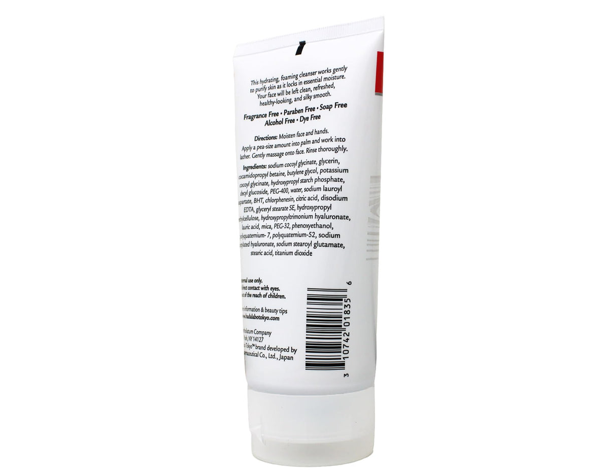 Hada Labo Tokyo creamy foam texture demonstrating gentle hydration