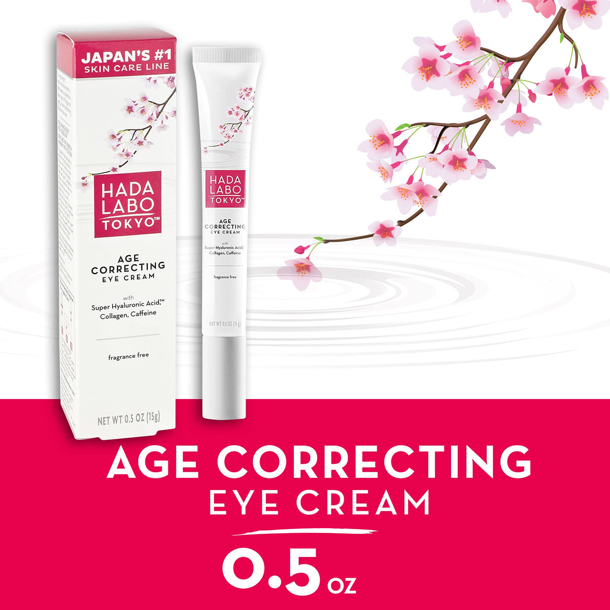 Hada Labo Tokyo cream texture close-up showing hydration and smoothness